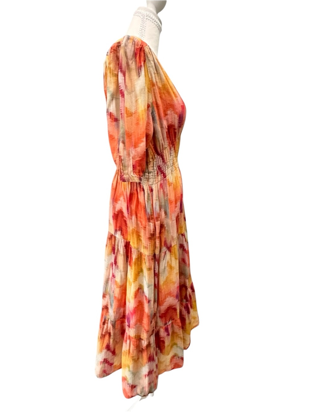 ba&sh Anissa Dress Women’s medium Artsyy Colorful Watercolors - Picture 6 of 12
